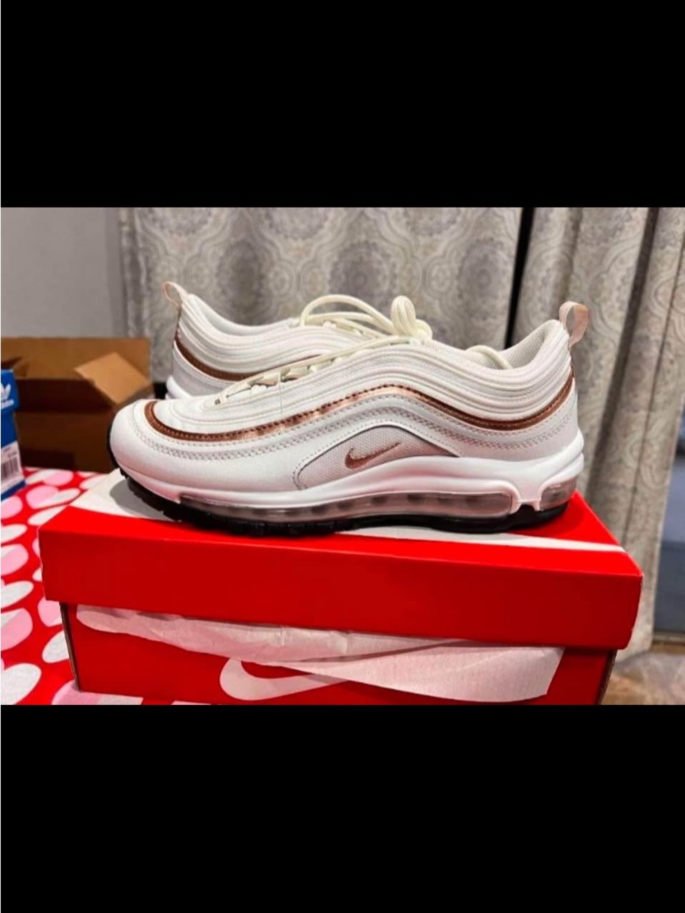 Nike Kids' Air Max 97 in White and Rose Gold